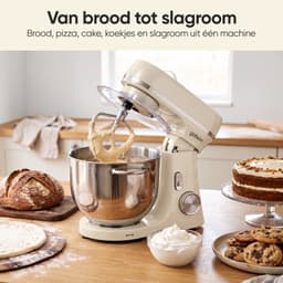 Gatson 2000W Keukenmachine - 6,2L Mengkom - Dubbele Handvatten - Keukenrobot - Keukenmixer - Foodprocessor - Mixer Met Mengkom — thumbnail 3