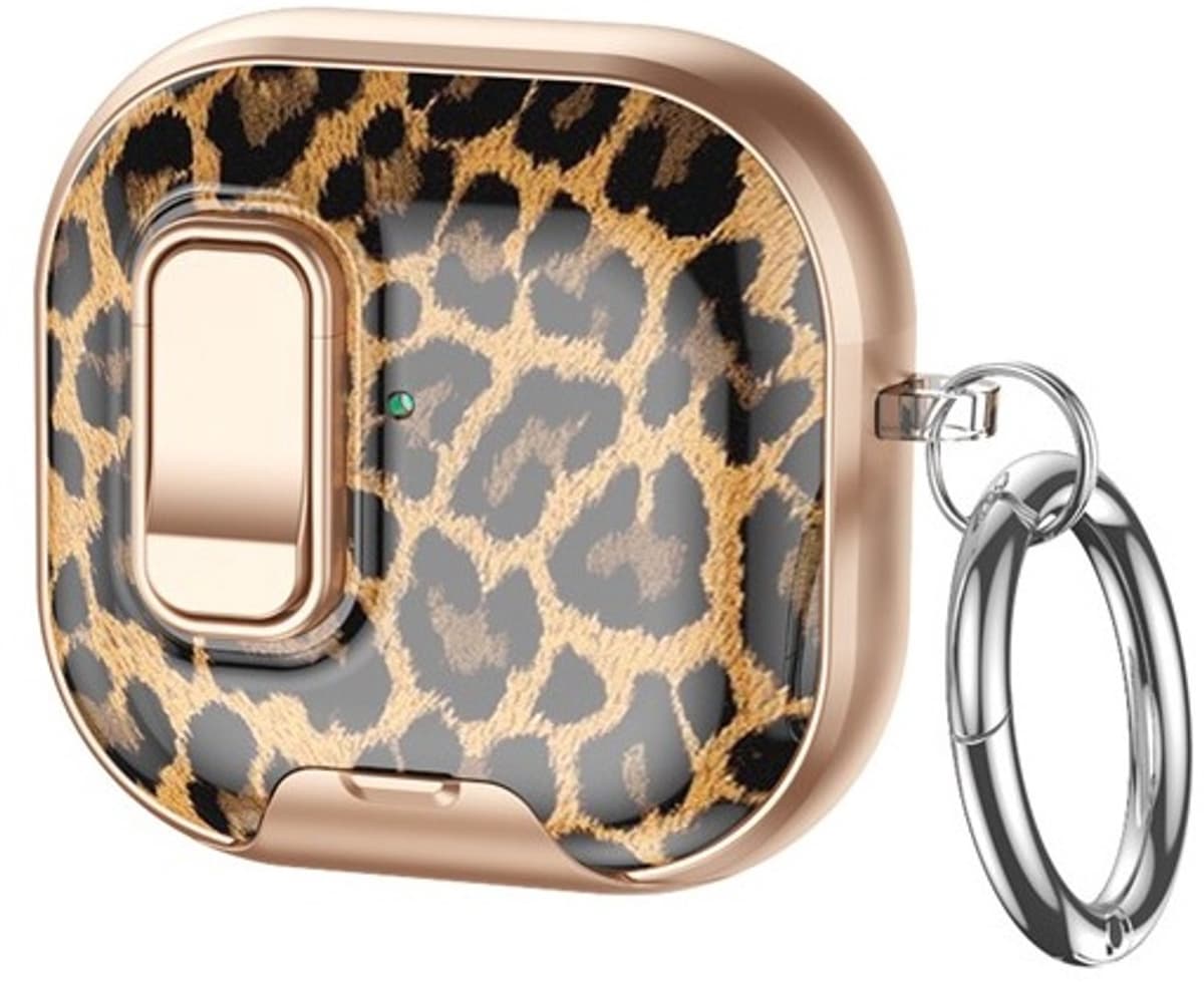 Telestore - hoesje geschikt voor AirPods 5 en AirPods 4 - Hard case cover - roze goud luipaard / tijger - TPU hoesje Beschermhoes - AirPods 5 en 4 Cover - AirPods 5 / 4 hoesje - Geschikt voor Apple AirPods 5 en AirPods 4 — afbeelding 1