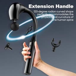 Massage Gun, Diepe Spiermassage met Verlengde Handgreep, U-vormig Massageapparaat voor Rug, Nek, Schouders en Benen, Handheld Body Massager voor Thuis en Ontspanning — thumbnail 3
