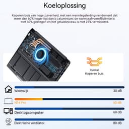 Ninkear 16 inch Laptop Intel Core Ultra 5 225H - AI PC met 24GB RAM en 2TB SSD - 2.5K 120Hz Display - Windows 11 - WiFi 6 - Zilvergrijs — thumbnail 3