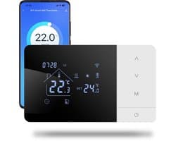 Wifi-thermostaat met 2-drading, -besturing, dagelijks programmeerbaar, Google- en Alexa-spraakcompatibiliteit, W506 3A, voor 503 boxen