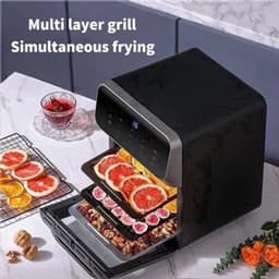 Heteluchtfriteuse – Airfryer - Airfryer Oven - 12L - 1350W - LED Touchscreen - Olievrije Heteluchtfriteuse - Multifunctioneel Convectoroven - Kijkvenster - Grote Capaciteit - Zwart — thumbnail 1