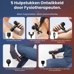 Massagengun - Massage Pistool - Massage Gun - Zwart - 14cm x 11cm x 3cm — thumbnail 4