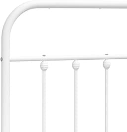 Bedframe met hoofd- en voeteneinde, metaal, wit, 120 x 190 cm, bedframe voor woonkamer, slaapkamer, hotelbedframe, geschikt voor slaapkamer — thumbnail 2
