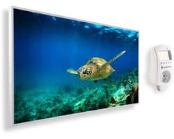 Infrarood Beeldverwarming 1200 Watt - Wandmontage Schildpad Onder Water - Elektrisch 230 Volt - Voor Binnenhuis - Smart Thermostaat