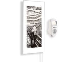 Infrarood Beeldverwarming 450 Watt - Smart Thermostaat - 1,8 x 50 x 90 cm - Elektrisch - Binnen - Wandmontage