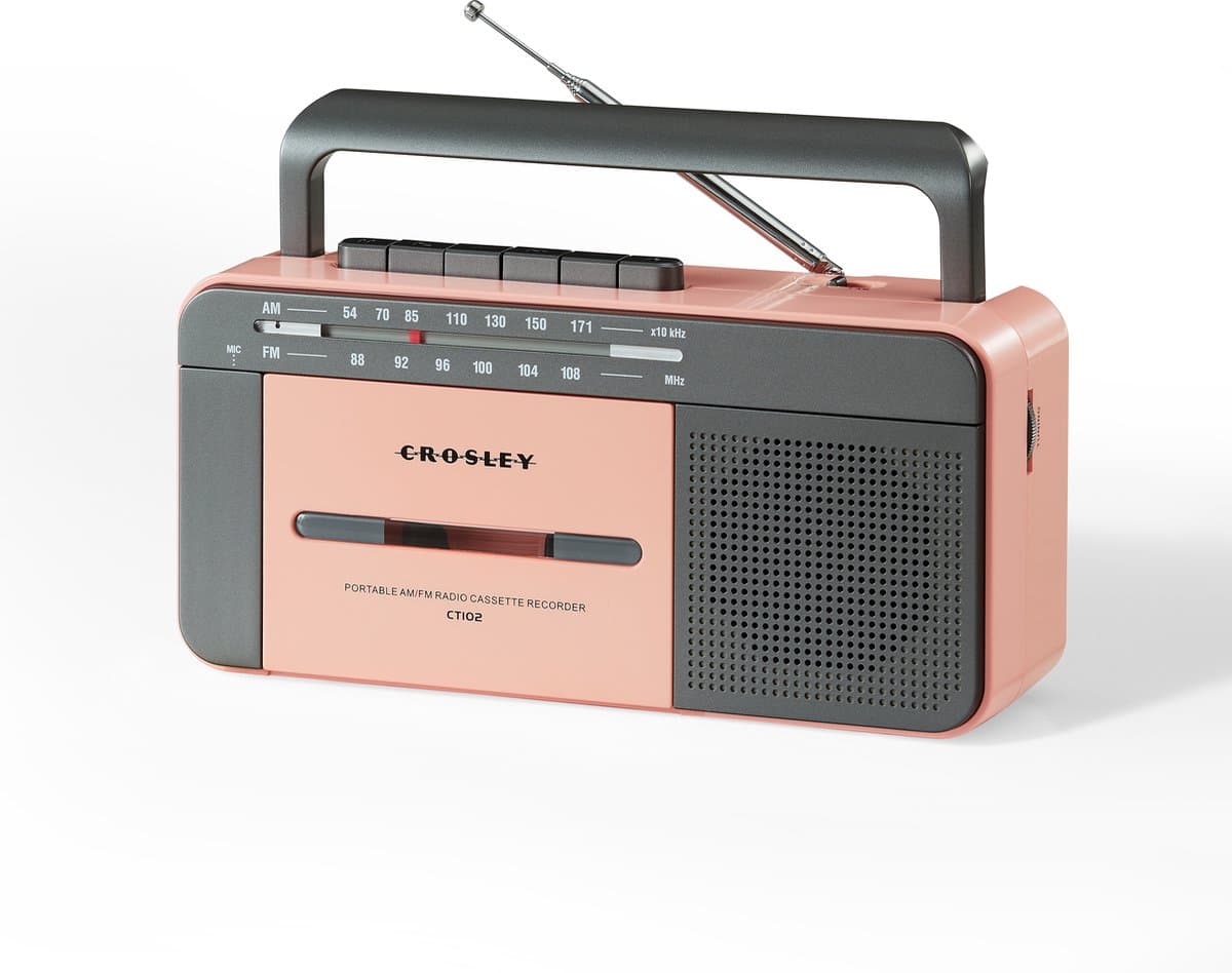Crosley CT102A - Cassettespeler - Rosé goud & Grijs — afbeelding 1