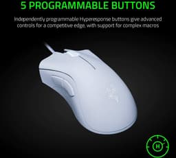 Razer DeathAdder Essential - Bedrade Gaming Muis - Ergonomisch - Programmeerbaar - 6.400 DPI - Optisch - Wit — thumbnail 3