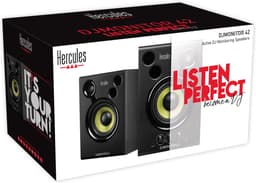 Hercules DJMonitor 42 - Actieve 4" Studiomonitorset - 2x 20W RMS (80W Piek) Speakers - DJ & Studio — thumbnail 5