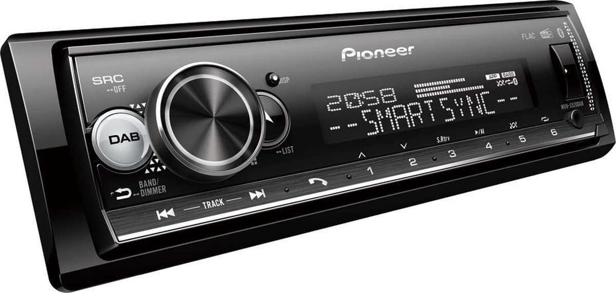 Pioneer MVH-S520DAB Autoradio Enkel din Rood-USB-Bluetooth - 4 x 50 W — afbeelding 1