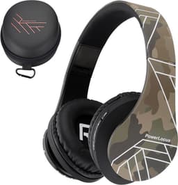 PowerLocus P2 - Draadloze Over-Ear Koptelefoon Inklapbaar - Bluetooth Hoofdtelefoon - Met microfoon – Headphone - Micro SD mode – Incl. Carry Case – Camouflage — thumbnail 1