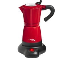 Bestron Percolator - AES480 - 300 mL - 6 kopjes - Aluminium behuizing - Rood - 5 jaar garantie