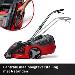 Einhell Accu Grasmaaier GE-CM 43 Li M Kit - Power X-Change - 36 V/Li-ion - Maaibreedte 43 cm - Aanbevolen gazonoppervlakte: tot 600 m² - 63 L opvangbak - Maaihoogte: 25-75 mm - Incl. 2x 4.0Ah accu + 2x oplader — thumbnail 4