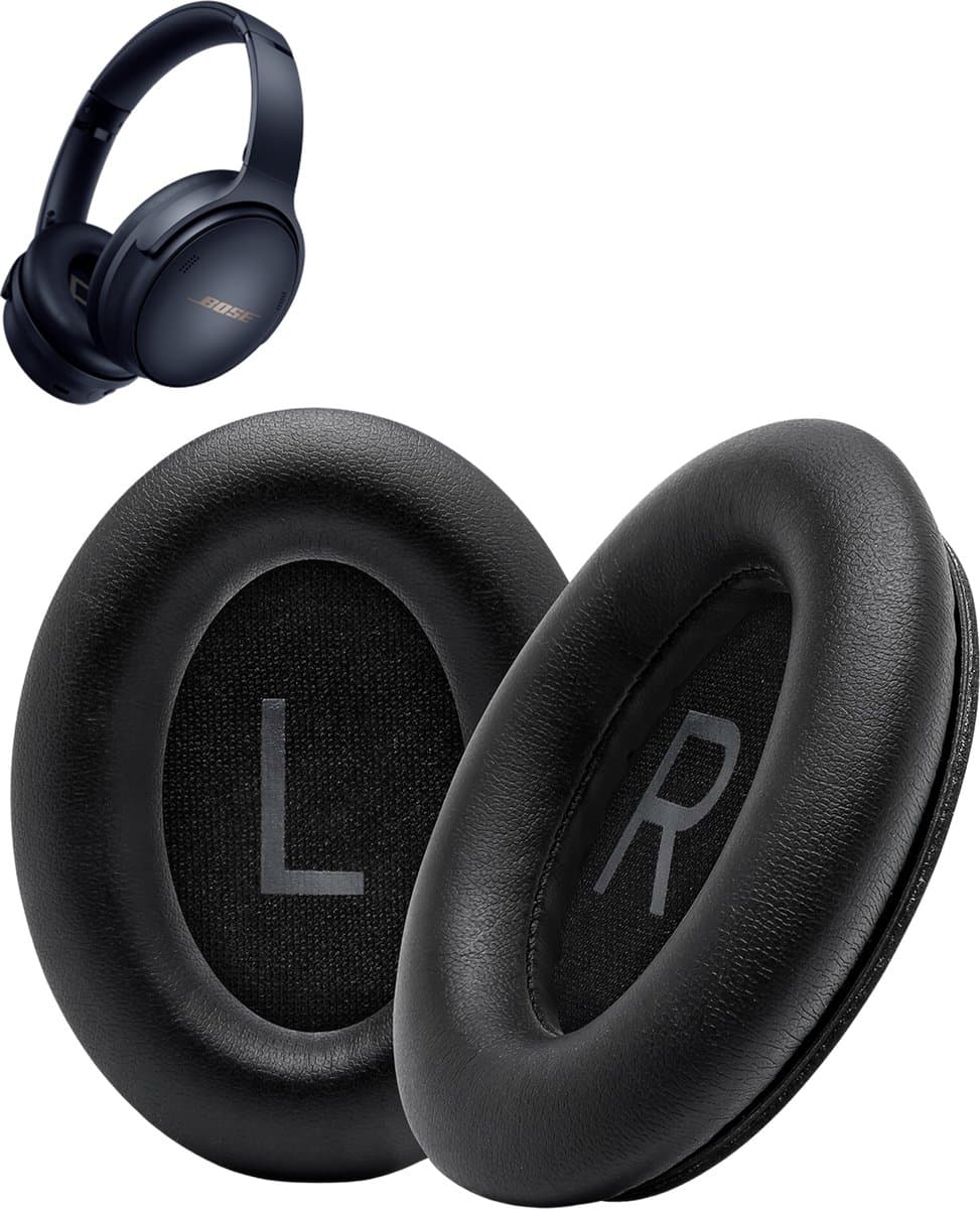 Vervangende oorkussens voor Bose QuietComfort 45 / QC45 / QuietComfort SE - Oorkussens voor koptelefoon - Ear pads headphones - Zwart — afbeelding 1