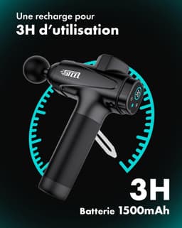 Massagepistool, Top Gun, spiermassageapparaat, vibrerend, elektrisch apparaat ter verlichting van pijn en stijfheid, spieren, rug, benen, cervicaal, na sport, krachttraining, cadeau voor mannen en vrouwen — thumbnail 5