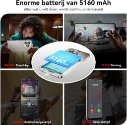 HOTWAV Note 13 Max - smartphones zonder abonnement - 256 GB - 5160 mAh - 4G Dual SIM - Face ID - GPS - Vingerafdrukherkenning - Goud — thumbnail 2
