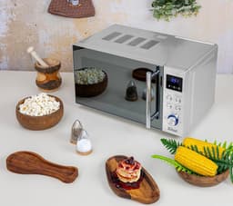 Magnetron 20 Liter - Oven Combimagnetron - Snel Eten Opwarmen - 8 Automatische Programma's - 20 Liter - Zilver — thumbnail 2