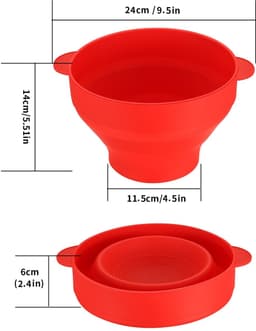 Dailygoods - Grote Opvouwbare Siliconen Popcorncontainer - BPA-vrij, Voor Magnetron — thumbnail 3