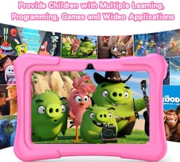 SnelShoppen - 7 inch Android 11 Tablet voor Kinderen - Quad Core, 2GB RAM, 32GB ROM, BT, WiFi, Dual Camera, Educatieve Spellen, Kinderslot, Met Tablet — thumbnail 4