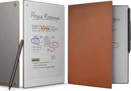reMarkable Paper Pro met Marker Plus en Bruine Magnetische Hoes - digitaal notitieblok — thumbnail 1