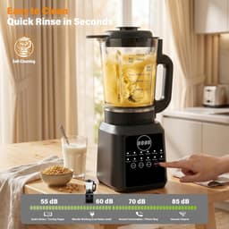 Staande mixer - Soepmaker aanrecht - Warme dranken maken - 12 automatische programma's - 1.7 liter kan - Wit — thumbnail 3
