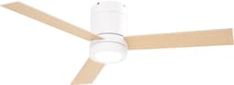 NordHaus Plafondventilator met Geïntegreerde LED-verlichting 112 cm – Afstandsbediening – 3 Snelheden – Timerfunctie – Wit/Natuurhout — thumbnail 1