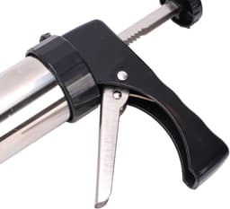 Koekjespers - Deegspuit Koekjesmaker - Zelf Koekjes Maken - Ergonomisch Ontwerp - 21 Stuks - Zilver — thumbnail 3