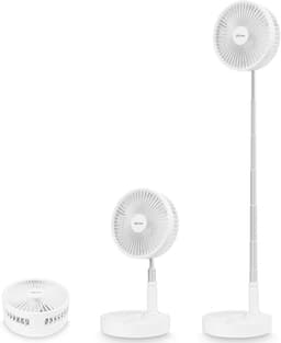 Staande Ventilator Opvouwbaar met Afstandsbediening Verstelbare Hoogte Stil USB Oplaadbaar 7200mAh 4 Snelheden — thumbnail 1