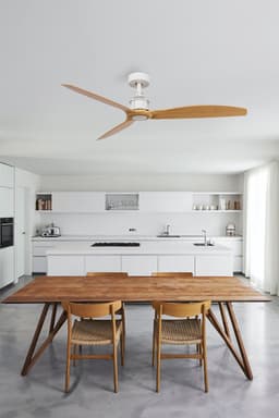 Faro Barcelona 32110 Just Fan M plafondventilator wit/esdoorn hout 128 cm - Afstandsbediening - Stille en zuinige DC-motor - 6 snelheden - zomer en winterstand — thumbnail 3