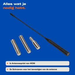 HeyParts - Antennespriet 41CM - Auto Antenne - Inclusief Schroeven - Past Altijd — thumbnail 3