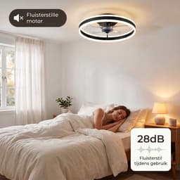 Plafondventilator Lamp - RGB - Smart Lamp - 6 Standen - Dimbaar - Kroonluchter Ventilator - Chandelier Fan - Woonkamer Lamp - Ventilator Lampen - Stille Motor — thumbnail 2