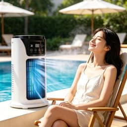 Archi Draagbare Mini Aircooler – Airco - Multifunctionele 3-in-1 Luchtkoeler met 300 ml Watertank – 6 Windsnelheden - Timer — thumbnail 4