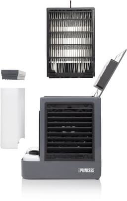 Princess 355500 Premium Mini Luchtkoeler 14,2x14,2x14,8cm – Draagbare airco voor Bureau, Slaapkamer – Aircooler USB-C, 7 Kleuren LED Verlichting, Uitneembaar Waterverdampingsfilter, Persoonlijke Verkoeler, Compact voor Thuis, Kantoor en Reizen — thumbnail 5