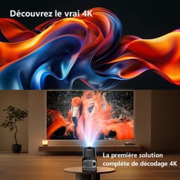 SnelShoppen - Mini Beamer 4K met WiFi 6, Draagbare Smart Projector, Bluetooth 5.4, Android 11.0, 180° Rotatable, Compact Buitenprojector, Geschikt voo — thumbnail 3