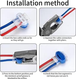 SnelShoppen - 25 Stuks Robotic Grasmaaier Kabels | Waterdichte Klemmen voor Grensdraad, Geschikt voor Automowers en Reparatieset — thumbnail 3