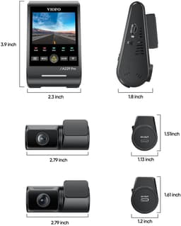 VIOFO A229 Pro Tele 3CH - Dashcam - 4K + 2K Tele + Full HD Achtercamera - 4x Optische Zoom - Sony STARVIS 2 - HDR Nachtzicht - GPS - 5GHz WiFi - Parkeermodus - Spraakbesturing — thumbnail 3