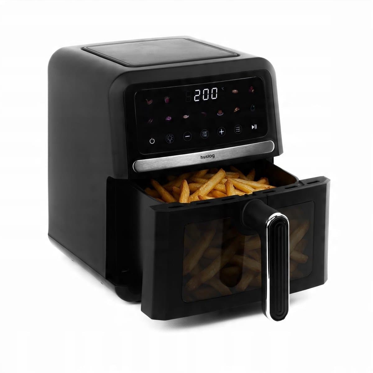SnelShoppen - Heteluchtfriteuse 5L, 1500W Airfryer Zonder Olie, 10 Automatische Programma’s, LED-Touchscreen, Mand & Rooster, Kijkvenster, Eenvoudig t — afbeelding 1