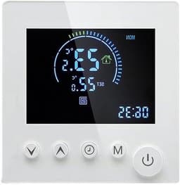 Programmeerbare Thermostaat - Temperatuurregelaar Kamer - Verwarming Regelen - NTC-temperatuursensor - 86 x 86 mm - Wit — thumbnail 1