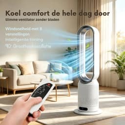 Damenzo - Ventilator - Ventilator staand - Tafelventilator - Vloerventilator - Ventilatoren - Ventilator toren - 14.5x58 cm - Zilver — thumbnail 4