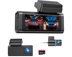 Zavio® Dashcam voor Auto - Auto Camera - Dashcam Voor en Achter Draadloos