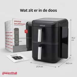 Airfryer XL Dubbele Mand Heteluchtfriteuse 11L 2800W met 12 Programma’s Touchscreen en Antiaanbaklaag — thumbnail 2