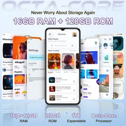 OUKITEL C57 PRO Mobiele Telefoon met 128 GB Opslag, 4300 mAh Accu, Android 14, 6,52 duim HD-scherm — thumbnail 5