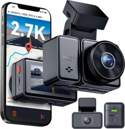 Dashcam voor auto - Zwart - 2,45 inch - Dubbele 1944P Camera met WiFi, GPS en Nachtzicht - Voor Personenauto — thumbnail 3