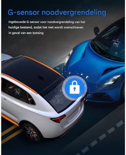 GELLDG Dashcam Voor & Achter - 3-Kanaals Autoritrecorder - 2.45 Inch Scherm, Zonder Geheugenkaart - Nachtzicht, HDR, G-Sensor, 24Uur Parkeermodus - Geschikt voor Auto en Bestelwagen - Kunststof Behuizing - Afmetingen 12x3x3.5cm — thumbnail 2