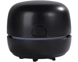 Mini bureaustofzuiger, sterke zuigkracht en laag geluidsniveau, compact tafelstofzuiger voor bureau, keuken, gameroom, school en studentenkamer（Zwart）