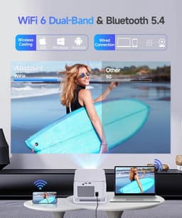 Beamer Full HD 1080p – 600 ANSI – Android 14 – Autofocus & 6D Keystone – WiFi 6 & Bluetooth 5.4 — thumbnail 5
