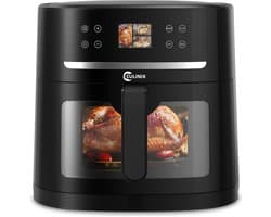 Airfryer 8L met Zichtvenster - 12-in-1 Functies - Tot 80% Minder Vet - Eenvoudig koken - ShopVlot