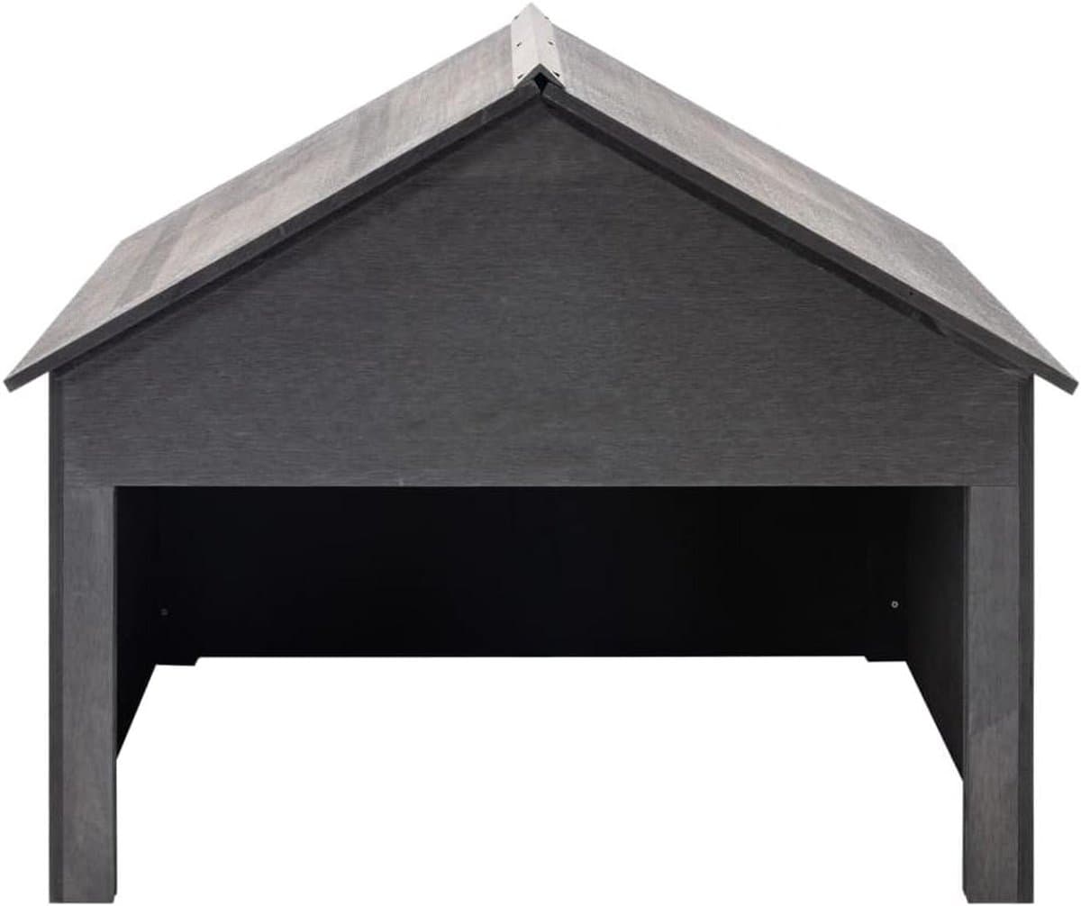 Grasmaaier Garage - Tuinhuisje Schuur - Tuingereedschap Opbergen - Duurzaam Composiet - 80 x 80 x 70 cm - Grijs — afbeelding 1