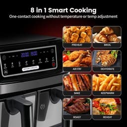 GDE- SmartCook Pro - Dubbele Airfryer XXL - 2 Onafhankelijke Lades - Digitaal Touchscreen - Sync & Match Functie — thumbnail 2