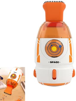 KZQ Mini bureaustofzuiger 600 Pa zuigkracht - Compact en draagbaar voor gumresten papiersnippers en toetsenbordstof - Capaciteit 55 ml - Oranje — thumbnail 1